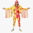 Morph Yellow Macho Man Randy Savage Costume, WWE Wrestler Costume, Adult Macho Dress Up, Fun Party Costume, Large, Yellow, Large