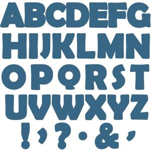 300 PCS Large 7" Font Navy Bulletin Board Letters and Punctuation Cutouts Set Slate Blue Theme Decoration Letters for Classroom Alphabet Poster Wall Bulletin Board Display Home School Decor