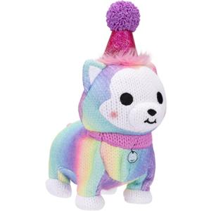 Rainbow Party Pal Ultimate Festive Fun Plush Toy with a Wiggle Walk, Plays Music & Horns, Confetti Surprise!, 10.7"
