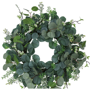 HD Designs Eucalyptus/Berry Spiral Vine Wreath
