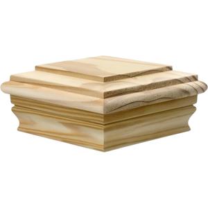 Sasylvia 1 Piece Wooden Post Caps Cedar Fence Post Caps Rot Resistant, Decorative Tops for Decks Mailboxes and Outdoor Fences Protection (4x4 Inch)