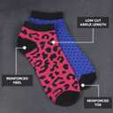 Debra Weitzner Womens Runner Ankle Socks - Low-Cut Colorful Socks (Size 9-11 and 10-13) 12 Pairs (Ankle Blue & Maroon)