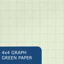 Roaring Spring Oversize Lab Book with Numbered Pages, 4x4 Grid Ruled, 11.75" x 9.25", 76 Sheets/152 Numbered Pages of premium 20 lb Green Paper, Red Board Cover