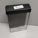 Thyle 6 x 9 Inch Outdoor Brochure Holder with Lid Acrylic Wall Mount Literature Box with Self Closing Lid Waterproof Clear Heavy Duty with Screws for Flyer Document Pamphlet Display (Black)