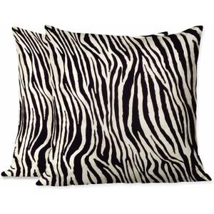 Decor Throw Pillow Covers Black Yellow Zebra Skin Pattern Texture Pillow Cases for Bedroom Living Room Pack of 2 for Men Women 18X18Inch
