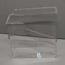 Magazine Holder, Clear Acrylic Desk Organizers, File Organizer for Desk, Magazine Rack- Desktop Book Storage -Independent Vertical 1 Space-2 Pack