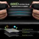 UIRWAY Fire Pit Cover 44 Inch Round, Waterproof Outdoor Fire Pit Cover, 600D Heavy Duty Oxford Fabric Firepit Cover with PVC Coating, Strong Tear & Windproof Patio Fire Pit Table Cover, Black