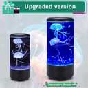 Jellyfish Lamp, 18LED 7-Color Changing Light with 5 Levels Brightness Jellyfish Aquarium fish lamp Home decor, children's birthday gift, men's and women's holiday gift, relaxing mood atmosphere