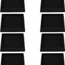 3x3 Square Rubber Furniture Caster Cups, Anti-Sliding Furniture Pads Bed Stopper Floor Protectors with Grip - Protect Any Flooring