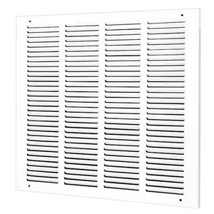 EZ-FLO 16 x 16 Inch (Duct Opening) Return Air Vent Cover for Wall or Ceiling, Solid Steel Return Air Grille, HVAC Vent Cover, White