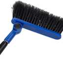 Camco Adjustable Broom and Dustpan - Portable & Compact Full Size Broom - Adjusts from 24-52 Inches, Ideal for RV, Marine, and Home Use (43623-A)