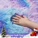 Ophanie Rainbow Purple Rug for Bedroom Girls, Unicorn Colorful Mermaid Fluffy Soft Cute Fuzzy Area Rugs, Shag Plush Shaggy 4x6 Furry Carpet for Kids Baby Teen Dorm Nursery Home Decor Aesthetic