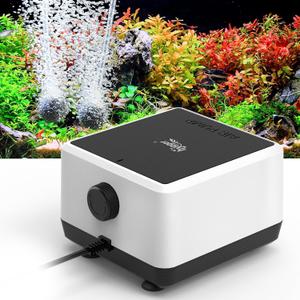 Hygger Aquarium Air Pump, Quiet Adjustable Oxygen Pump, Powerful Energy-Saving Dual Outlet Fish Tank Aerator with Accessories for Fish Tank Up to 150 Gallon 6W
