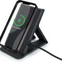 Phone Holder Wireless Charger, Foldable Phone Charger 15W, Portable Fast Wireless Charging Stand, Compatible with iPhone 15 14 13 12 Pro XS 8 Plus Galaxy S23 S22 S21 Note 20 etcBlack
