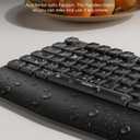 seenda Wireless Bluetooth Keyboard Mouse Combo, COE200 Ergonomic Keyboard with Wrist Rest, Silent Mouse, Multi-Device Connection, Full-Size Compatible for Windows PC Laptop Mac MacBook, Black