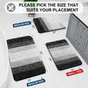 Arotive Microfiber Bathroom Rugs, Shaggy Soft and Absorbent Bath Rug, Non-Slip, Thick Plush Machine Washable Dry Bath Mats for Bathroom, Tub and Shower, 59x24, Black, Rectangular