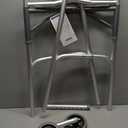 Drive Medical Two-Button Folding Walker w/ Wheels - Lightweight Rolling Mobility Support - Adjustable Height - Dual Push-Button Operation - 5 Inch Front Wheels - Durable Aluminum - Silver