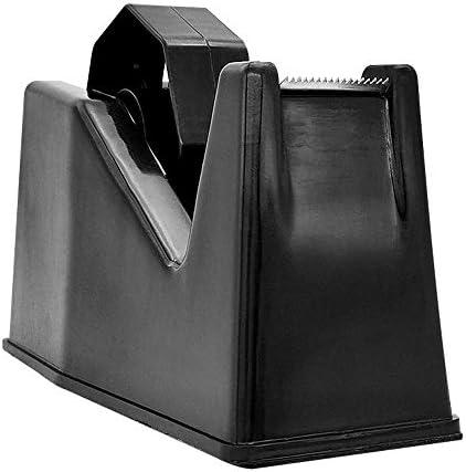 Tape Dispenser, Heat Press Tape Dispenser, Desk Heat Tape Dispenser 6.3 x 2.5 x 3.4 Inch, Holder Fits 1" and 3" Core (Black)