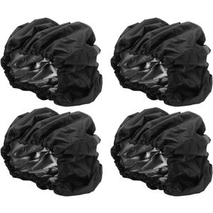 4 Pcs/Set Stroller Wheel Covers Black Wheelchair Tire Protector for Child Kid Baby Stroller Jogger Wheels Covers(L)