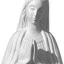 Blessed Virgin Mary Statue Our Lady Statue 23.5" Large Size White Resin Catholic Gift
