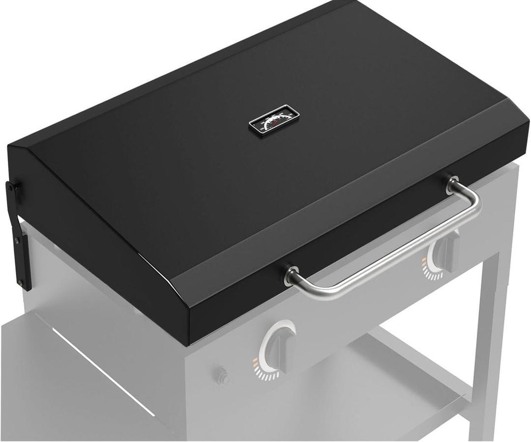 Hinged Lid for Blackstone 28 Inch Griddle 1517 1605 1853 1856 1839 2145, Hard Cover Flat Top Lid with Thermometer for 28" Blackstone Griddle