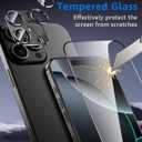 2 Pack for iPhone 16 Pro Screen Protector 9H Hardness Zero Bubble Auto-Dust Removal Installation, Dedicated to iPhone 16 Pro/16Pro Max Camera Lens Protector Metal[1 Pack] Full Coverage Protection