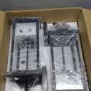 2-Pack 23" Extra Large Outdoor Wall Lights Candelabra 3-Light, IP65 Waterproof Exterior Lights with Clear Glass Front Porch Lanterns Outdoor Wall Sconce Lighting Outside Coach Lights, E12 (Matte Black)