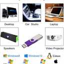Aiibe 5 Pack 64GB USB Flash Drive 64 GB Flash Drives Thumb Drive Swivel USB Stick USB 2.0 Pen Drive (64G, 5 Mixed Colors: Black Red Yellow White Purple)