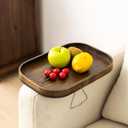 Adjustable Bamboo Couch Tray, Foldable & Robust Armrest Table with Anti - Slip Design | Ideal for Eating, Drinking, Holding Phones, Remotes, Snacks & Coffee,Perfect TV, Portable Couch Tray Holder