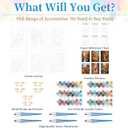 DIYGEMDOT 6 Pack DIY Paint by Numbers Kit for Adults & Beginners, A Walk in The Rain Easy Paint by Number Kits, 9.8 X 13.8 inches for Home Decor (Z002)