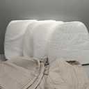 AAAAAcessories D-Shaped Chair Cushions, 2" Thick Dining Chair Pads with Ties and Removable, Machine-Washable Cover, 17" x 16", Set of 4, Oatmeal Beige