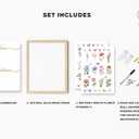 TwoDays DIY Mom's Garden Gift for Grandma - Mother's Day Birth Month Flower Crafts Kit from Daughter, Unique Floral Wall Decor Frame Present for Birthday Christmas (wooden)