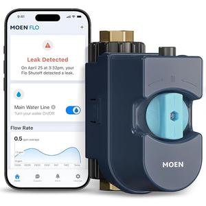 Moen Flo Shutoff, 3/4" Automatic Water Leak Detector & Shutoff, 900-001
Automatic Shutoff, Leak Detection, MicroLeak Tests, Monitors Flow, Pressure, Wi-Fi App Control