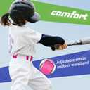 Hercicy 12 Pcs Baseball Belts Softball Belts Bulk for Adult and Youth Adjustable (Pink, XXL)