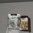 UnnFiko Wallet Phone Case Compatible with iPhone 16, Cute Light Luxury Bag Design, Purse Flip Card Pouch Cover Soft Silicone Case with Handstrap Long Shoulder Strap (Brown, iPhone 16)