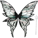 Fairy Wings for Adults Women 31.5"x29.5" Fairy Costume Set Large Butterfly Wings for Halloween Party
