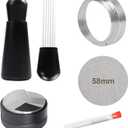 Espresso Accessories Kit, Espresso Distributor, Dosing Funnel and Puck Screen Set, WDT Tool Espresso, Coffee Tamper Espresso Machine Accessories for Portafilter Barista Tools