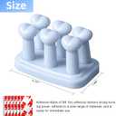 Silicone Toothbrush Holders - with Adhesive Tape Made of 3M (6Pcs) - Waterproof Double Hook - Wall Mount for Keys, Plugs - Bathroom, Kitchen, Living Room, Office 4Pcs