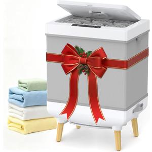 2025 Large Towel Warmer with 35L Capacity, Foldable Towel Warmer Bucket for Bathroom Fit Oversized Towels Bathrobes Blankets