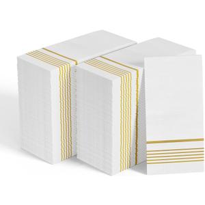 600 Pack Paper Napkins, 3-Ply Guest Towels Disposable Dinner Napkins, Soft and Absorbent Party Napkins for Thanksgiving, Bathroom,Wedding and Events