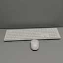 Wireless Keyboard and Mouse Combo, Full Size Silent Ergonomic Keyboard and Mouse, Long Battery Life, Optical Mouse, 2.4G Lag-Free Cordless Mice Keyboard for Computer, Mac, Laptop, PC, Windows(White)