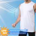 WXUP HOPS Men’s Sleeveless Performance Workout Tank Top - Moisture-Wicking & Quick Dry Gym Muscle Shirt for Running Fitness Basketball Outdoor Sports (White1, S)