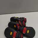 CovertSafe& Dog Boots for Dogs Non-Slip, Waterproof Dog Booties for Outdoor, Dog Shoes for Medium to Large Dogs 4Pcs with Rugged Sole Black-Red (Size 5: 2.7''x2.3'')(L*W) for 41-60 lbs)