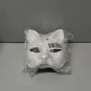 2 x Cabilock 6Pcs Blank Cat Masks 7.08X6.69 Inches Paper Animal Masks for Painting Diy Crafts Halloween Party Cosplay Half Face Mask with Straps