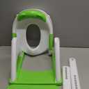 SKYROKU Potty Training Seat for Toddlers  2-in-1 Adjustable potty ladder with Step Stool, Anti-Slip Cushion, Splash Guard & Extra-Wide Pedals, Supports 200+ lbs, Ideal for Boys & Girls (8899-Green)