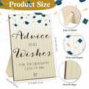 GlikCeil 113 Pcs Class of 2026 Graduation Party Favors Include 1 Advice and Wishes Wooden Sign 100 Graduation Advice Cards with 12 Fineliner Ink Pens for The Graduate Class of 2026(Blue)