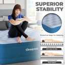 Beautyrest Comfort Plus, Twin Size Air Mattress with Built-in Pump, Raised Inflatable Bed, Cooling Vent Topper, Puncture-Resistant Vinyl, 700lb Support, Guest and Camping Airbed,