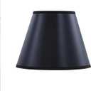 Aspen Creative 56052 Empire Uno Lamp Shade in Black with Gold Inside Washi Paper, 5" Top x 9" Bottom x 7" Slant Height, Slip UNO 33mm