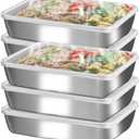 GIUOIDUO Stainless Steel Lunch Box 6-Pack,Stackable Snack Storage Boxes, Lid Food Container, Reusable Food Storage Container for Travel and Work, Dishwasher Safe, Freezer Safe