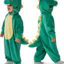 Spooktacular Creations Halloween Dinosaur Costume, Dragon Zip-up Hooded Jumpsuit for Halloween Costume Cosplay Themed Parties (18-24 Months)